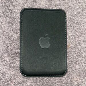 Apple Dark Green suede MagSafe Card Holder